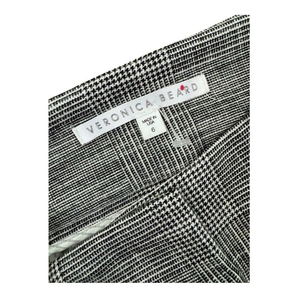 VERONICA BEARD | $395 Cormac Glen Plaid Cropped Trouser in Grey Motif, Size 6 - Picture 9 of 13